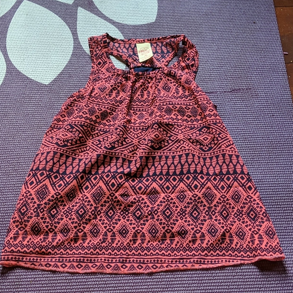 Girls 7/8 Flowy Pink Tank Top